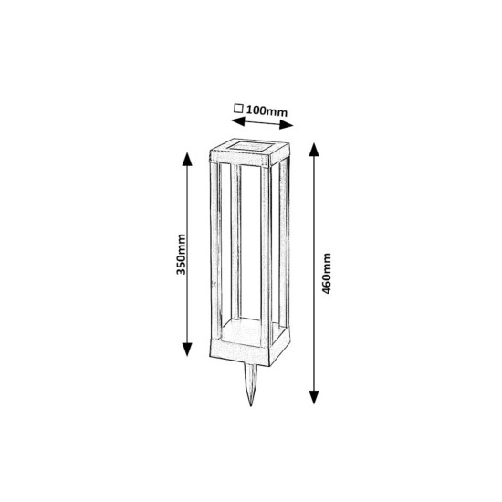 Rábalux Cong fekete LED napelemes kültéri leszúrható lámpa (RAB-77186) LED 1 izzós IP44