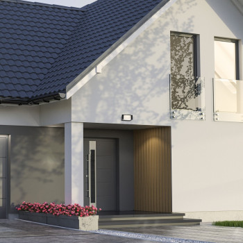 Rábalux Cubbington fekete LED kültéri fali lámpa (RAB-77183) LED 1 izzós IP54