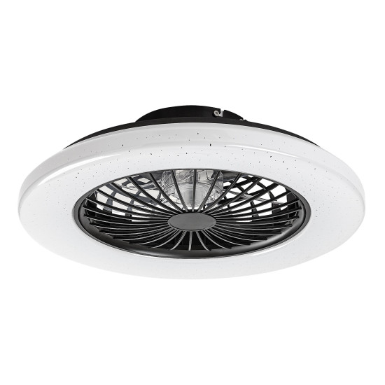 Rábalux Dalfon 2 fekete-fehér LED mennyezeti ventilátoros lámpa (RAB-71329) LED 1 izzós IP20