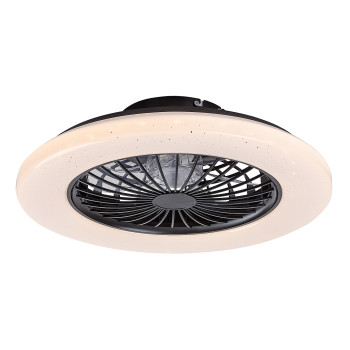 Rábalux Dalfon 2 fekete-fehér LED mennyezeti ventilátoros lámpa (RAB-71329) LED 1 izzós IP20