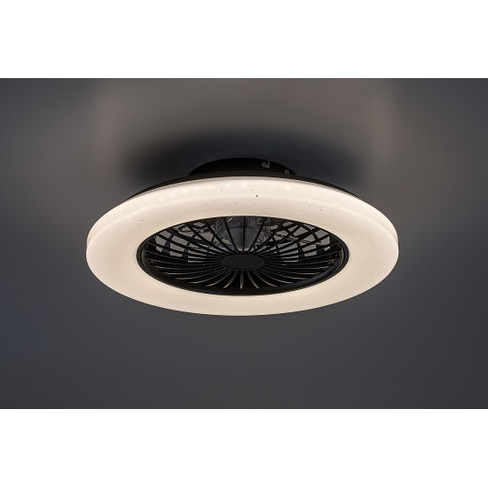 Rábalux Dalfon 2 fekete-fehér LED mennyezeti ventilátoros lámpa (RAB-71329) LED 1 izzós IP20