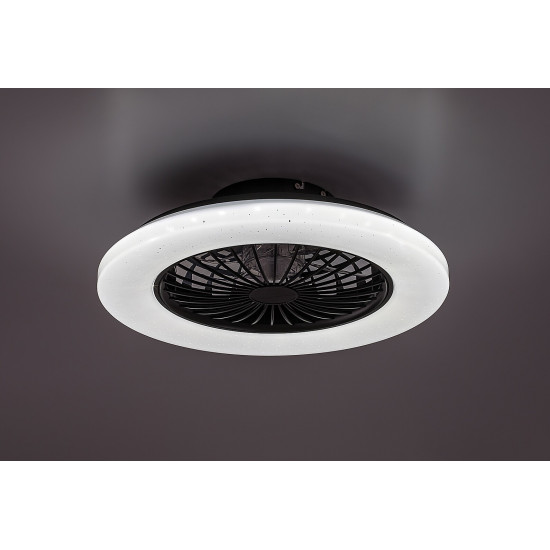 Rábalux Dalfon 2 fekete-fehér LED mennyezeti ventilátoros lámpa (RAB-71329) LED 1 izzós IP20