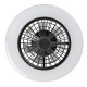 Rábalux Dalfon 2 fekete-fehér LED mennyezeti ventilátoros lámpa (RAB-71329) LED 1 izzós IP20