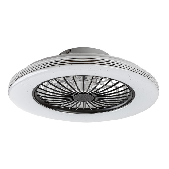 Rábalux Dalfon 2 fehér-fekete LED mennyezeti ventilátoros lámpa (RAB-71330) LED 1 izzós IP20