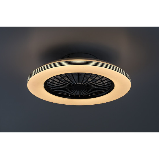 Rábalux Dalfon 2 fehér-fekete LED mennyezeti ventilátoros lámpa (RAB-71330) LED 1 izzós IP20