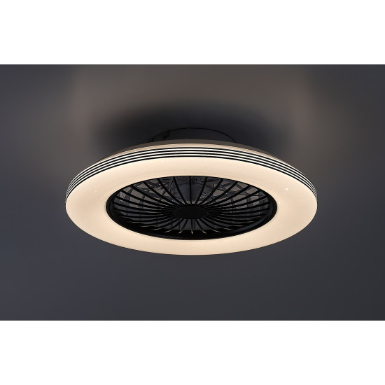 Rábalux Dalfon 2 fehér-fekete LED mennyezeti ventilátoros lámpa (RAB-71330) LED 1 izzós IP20