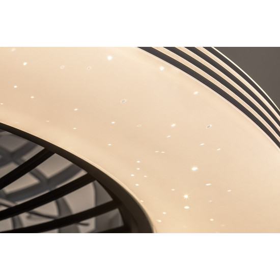 Rábalux Dalfon 2 fehér-fekete LED mennyezeti ventilátoros lámpa (RAB-71330) LED 1 izzós IP20