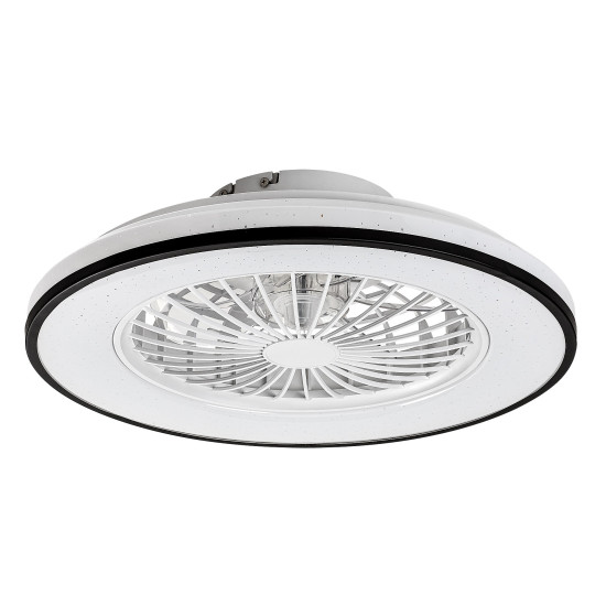 Rábalux Dalfon 2 fehér-fekete LED mennyezeti ventilátoros lámpa (RAB-71331) LED 1 izzós IP20