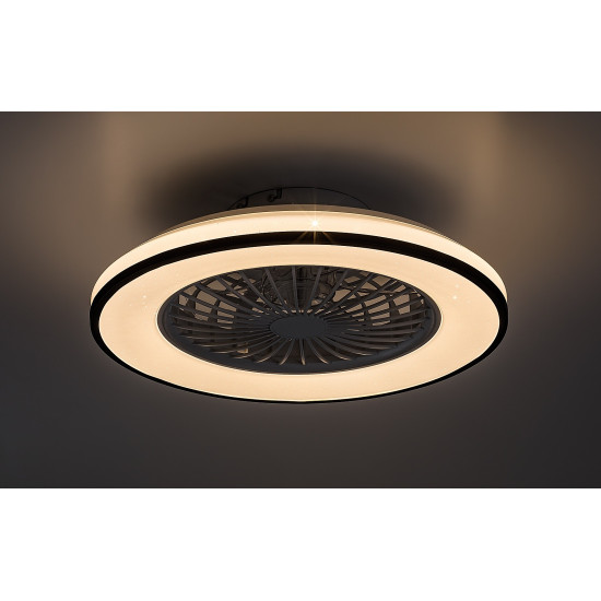 Rábalux Dalfon 2 fehér-fekete LED mennyezeti ventilátoros lámpa (RAB-71331) LED 1 izzós IP20