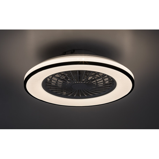Rábalux Dalfon 2 fehér-fekete LED mennyezeti ventilátoros lámpa (RAB-71331) LED 1 izzós IP20