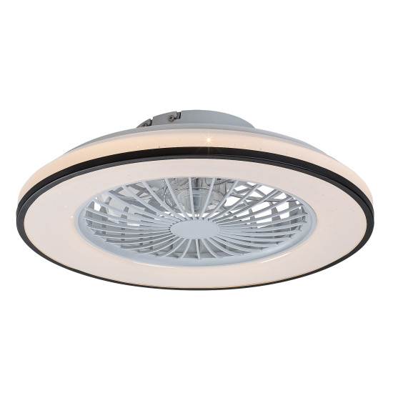 Rábalux Dalfon 2 fehér-fekete LED mennyezeti ventilátoros lámpa (RAB-71331) LED 1 izzós IP20