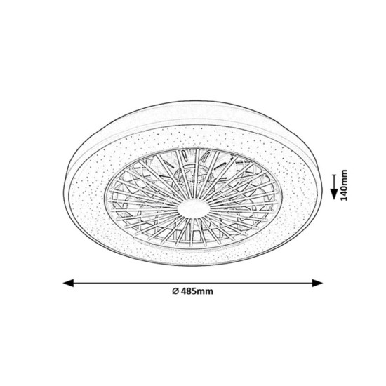 Rábalux Dalfon 2 fehér LED mennyezeti ventilátoros lámpa (RAB-71332) LED 1 izzós IP20