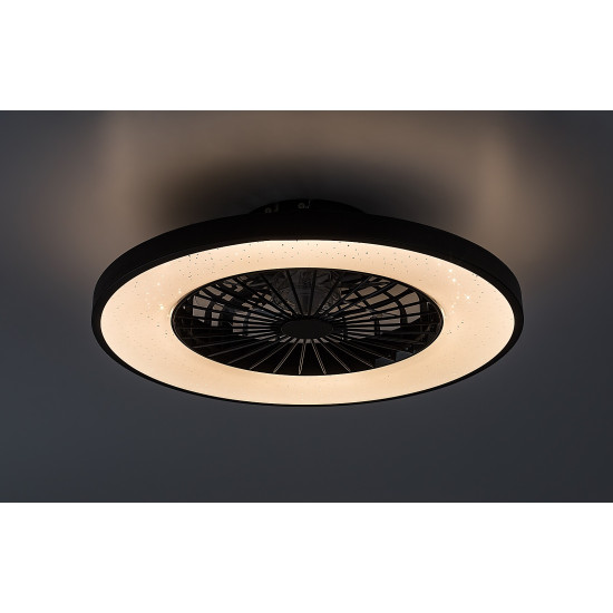 Rábalux Dalfon 2 fekete-fehér LED mennyezeti ventilátoros lámpa (RAB-71334) LED 1 izzós IP20