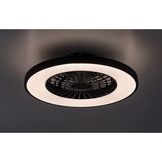 Rábalux Dalfon 2 fekete-fehér LED mennyezeti ventilátoros lámpa (RAB-71334) LED 1 izzós IP20