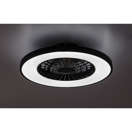 Rábalux Dalfon 2 fekete-fehér LED mennyezeti ventilátoros lámpa (RAB-71334) LED 1 izzós IP20