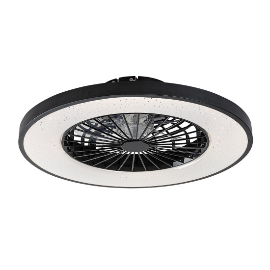Rábalux Dalfon 2 fekete-fehér LED mennyezeti ventilátoros lámpa (RAB-71334) LED 1 izzós IP20