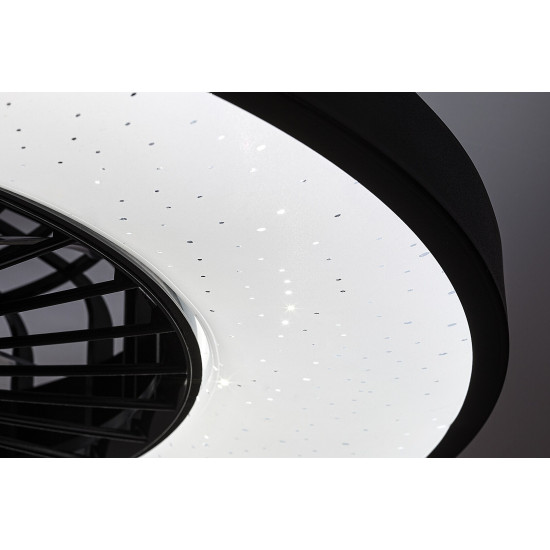 Rábalux Dalfon 2 fekete-fehér LED mennyezeti ventilátoros lámpa (RAB-71334) LED 1 izzós IP20