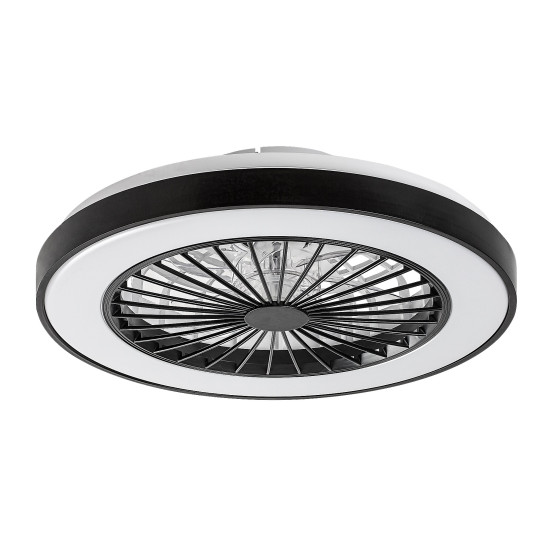 Rábalux Dalfon 2 fekete-fehér LED mennyezeti ventilátoros lámpa (RAB-71336) LED 1 izzós IP20
