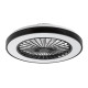 Rábalux Dalfon 2 fekete-fehér LED mennyezeti ventilátoros lámpa (RAB-71336) LED 1 izzós IP20