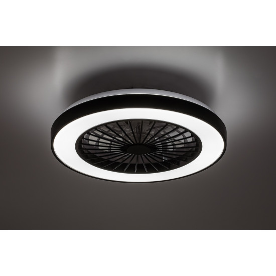 Rábalux Dalfon 2 fekete-fehér LED mennyezeti ventilátoros lámpa (RAB-71336) LED 1 izzós IP20