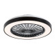 Rábalux Dalfon 2 fekete-fehér LED mennyezeti ventilátoros lámpa (RAB-71336) LED 1 izzós IP20