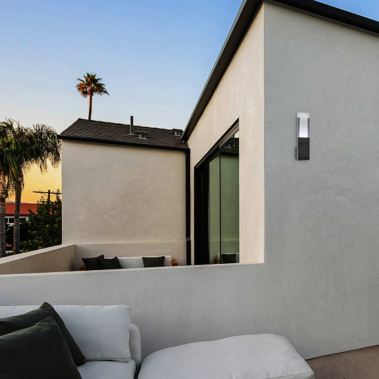 Rábalux Darvas fekete LED kültéri fali lámpa (RAB-77126) LED 1 izzós IP54