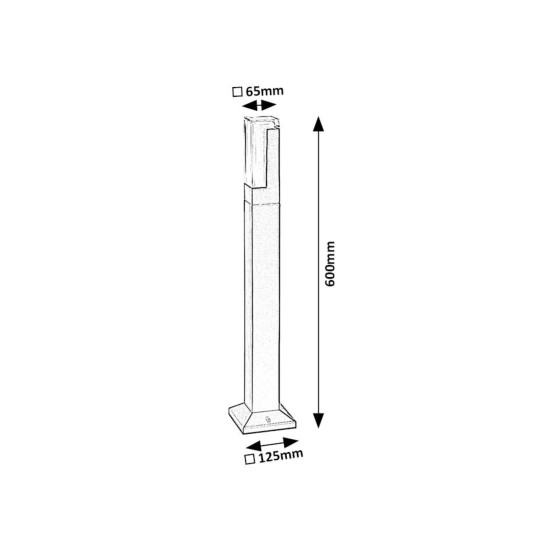 Rábalux Darvas fekete LED kültéri állólámpa (RAB-77128) LED 1 izzós IP54