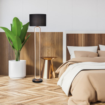 Rábalux Domiro arany-fekete LED állólámpa (RAB-74043) LED+E27 1 izzós IP20