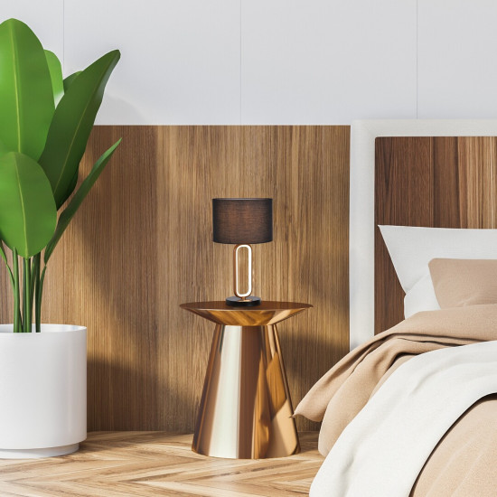 Rábalux Domiro arany-fekete LED asztali lámpa (RAB-74044) LED+E27 1 izzós IP20