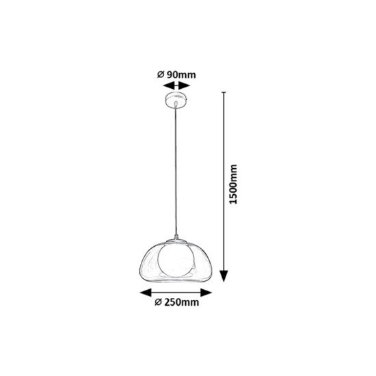 Rábalux Elowen fekete függesztett lámpa (RAB-72273) G9 1 izzós IP20