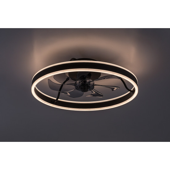 Rábalux Fanfy fekete LED mennyezeti ventilátoros lámpa (RAB-71337) LED 1 izzós IP20