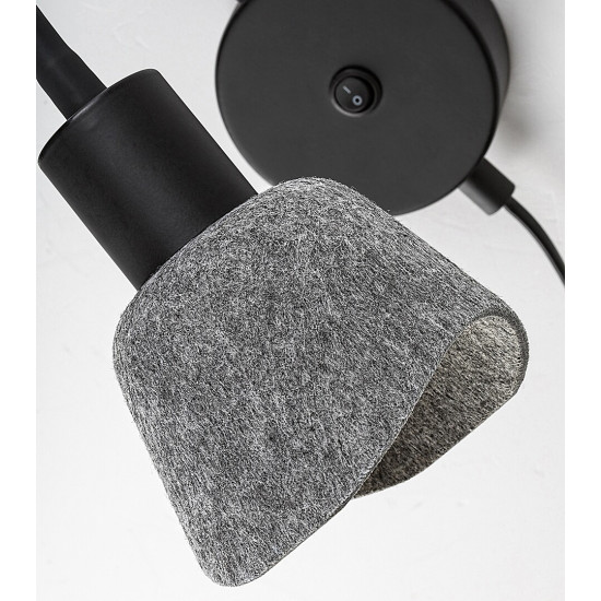 Rábalux Farelia fekete falikar (RAB-73009) E14 1 izzós IP20