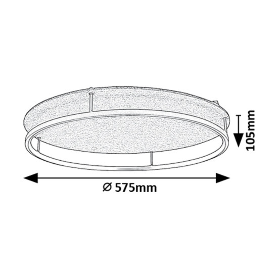 Rábalux Farenzo fekete LED mennyezeti lámpa (RAB-71033) LED 1 izzós IP20