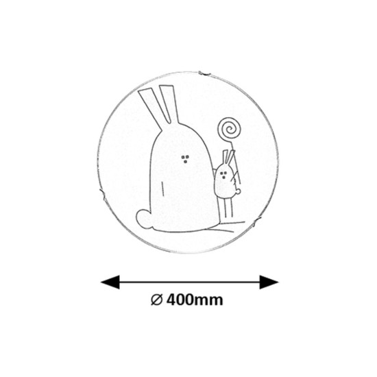 Rábalux Flappy fehér gyerek fali/mennyezeti lámpa (RAB-71279) E27 2 izzós IP20