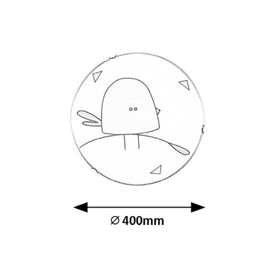 Rábalux Fowly fehér gyerek fali/mennyezeti lámpa (RAB-71278) E27 2 izzós IP20