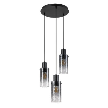 Rábalux Fumea fekete függesztett lámpa (RAB-72038) E27 3 izzós IP20