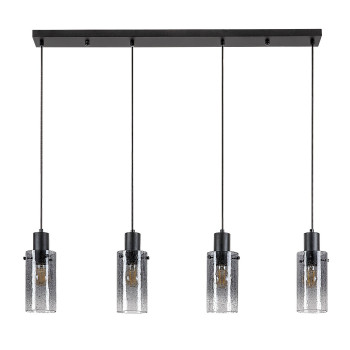 Rábalux Fumea fekete függesztett lámpa (RAB-72039) E27 4 izzós IP20