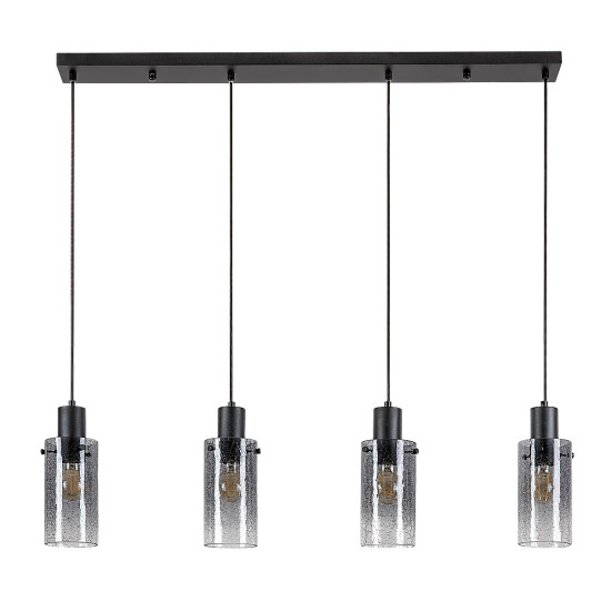 Rábalux Fumea fekete függesztett lámpa (RAB-72039) E27 4 izzós IP20