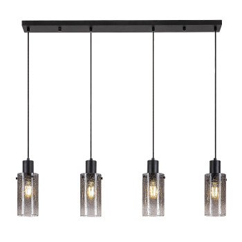 Rábalux Fumea fekete függesztett lámpa (RAB-72039) E27 4 izzós IP20