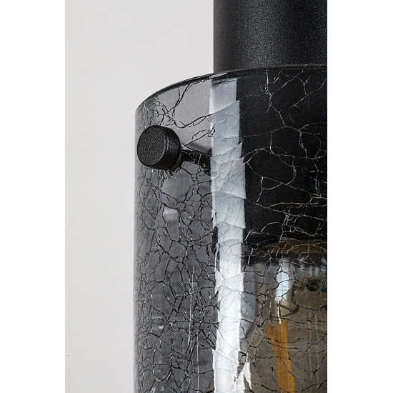 Rábalux Fumea fekete függesztett lámpa (RAB-72039) E27 4 izzós IP20