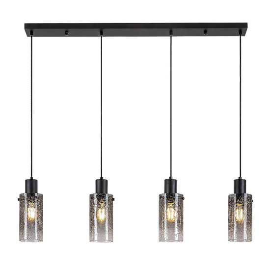 Rábalux Fumea fekete függesztett lámpa (RAB-72039) E27 4 izzós IP20