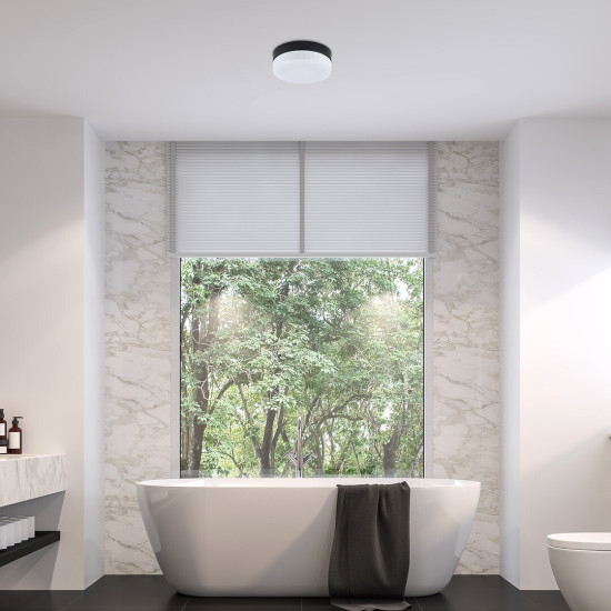 Rábalux Gaelo fekete fürdőszobai LED mennyezeti lámpa (RAB-75025) LED 1 izzós IP44