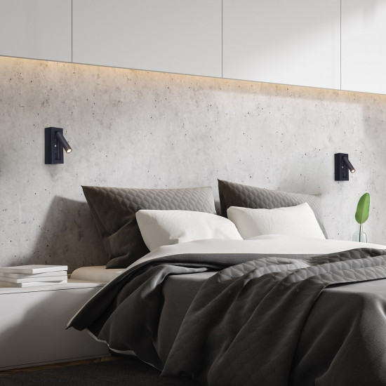 Rábalux Gello fekete LED falikar (RAB-71285) LED 1 izzós IP20