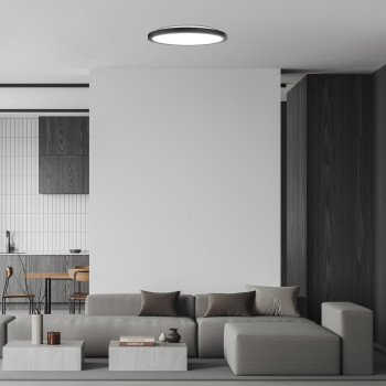 Rábalux Gonzalo fekete LED mennyezetbe építhető lámpa (RAB-71097) LED 1 izzós IP20