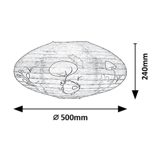 Rábalux Hedgy fehér gyerek mennyezeti lámpa (RAB-71190)  1 izzós IP20