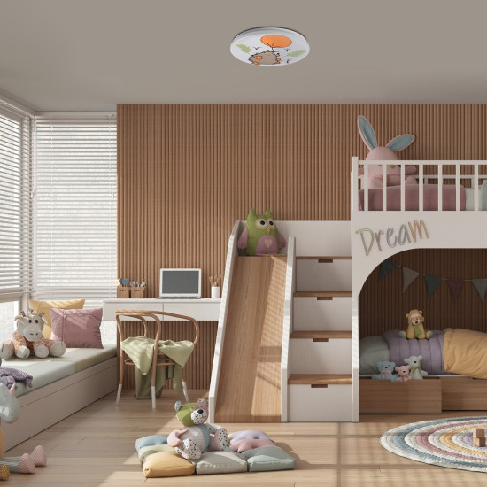 Rábalux Hedgy fehér gyerek LED mennyezeti lámpa (RAB-71191) LED 1 izzós IP20