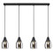 Rábalux Ilmari fekete függesztett lámpa (RAB-72184) E27 4 izzós IP20
