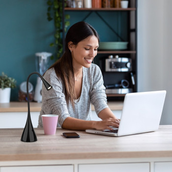 Rábalux Jeff 2 fekete LED asztali lámpa (RAB-74204) LED 1 izzós IP20