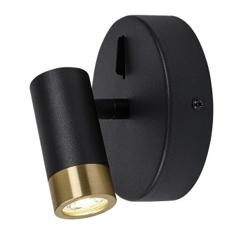 Rábalux Kadir fekete-arany fürdőszobai LED falikar (RAB-75040) LED 1 izzós IP44