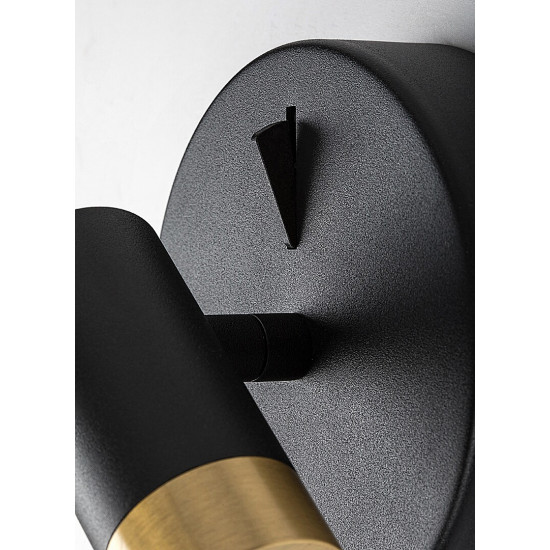 Rábalux Kadir fekete-arany fürdőszobai LED falikar (RAB-75040) LED 1 izzós IP44